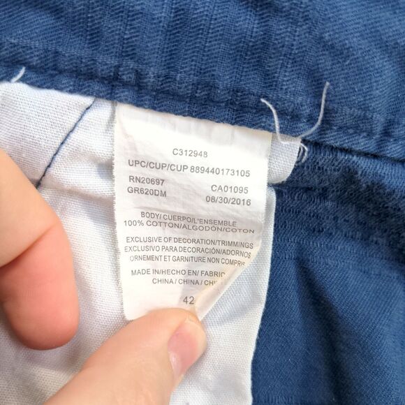 Dickies Mens Chino Shorts Blue Size 42 Slash Pockets Cotton Belt Loops - Picture 11 of 11